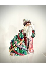 Hand-Carved Hand-Painted Grandfather Frost w/ Christmas Tree