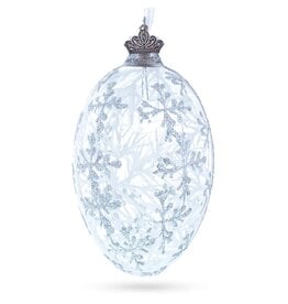 Imperial Frost Glass Egg Ornament