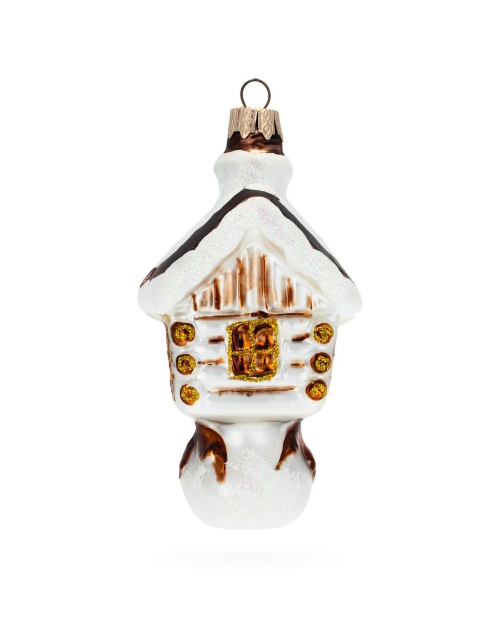 Baba Yaga's Hut on Chicken Legs Glass Ornament