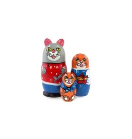 Cat Family Matryoshka 3pc