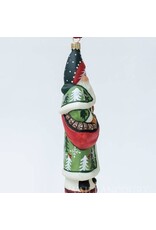 Forest Santa w/ Pinecones Polish Glass Ornament