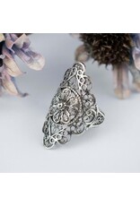 Filigree Lace Sterling Silver Ring  Size 7