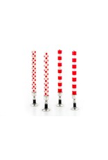 Red Stripes and Dots 4pk Taper Candles