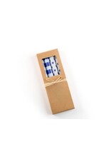 Blue Stripes and Dots 4pk Taper Candles