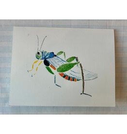 Vintage Grasshopper Artist Notecard