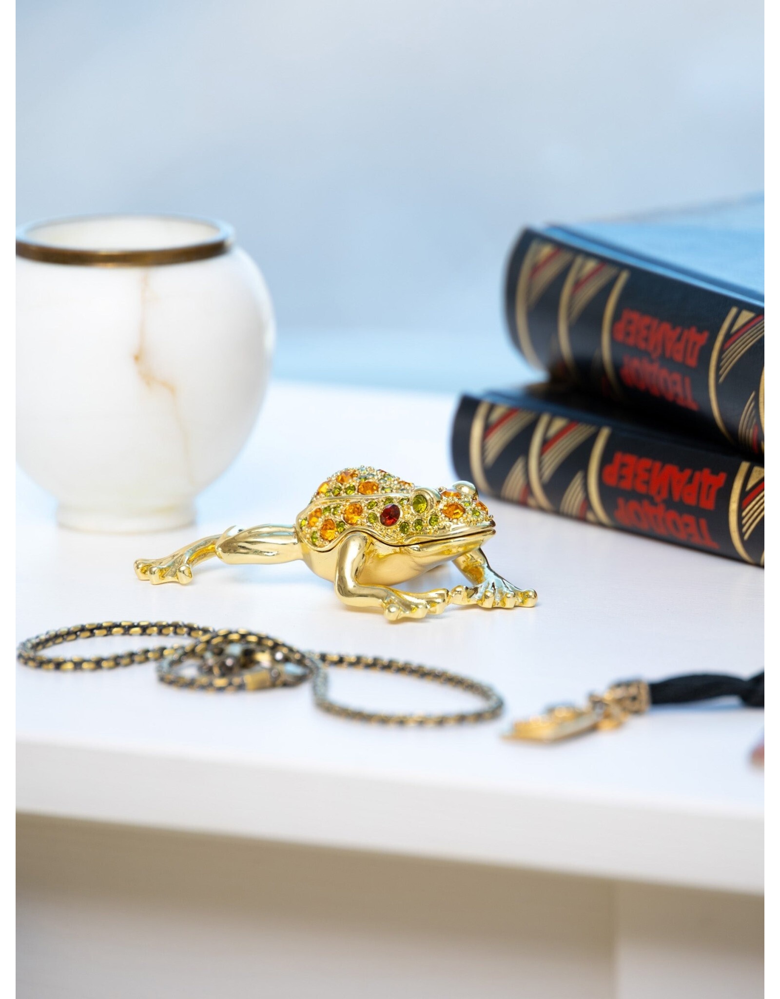 Golden Frog 24k Gold Trinket Box