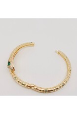 Gold Plated Snake Bangle Bracelet