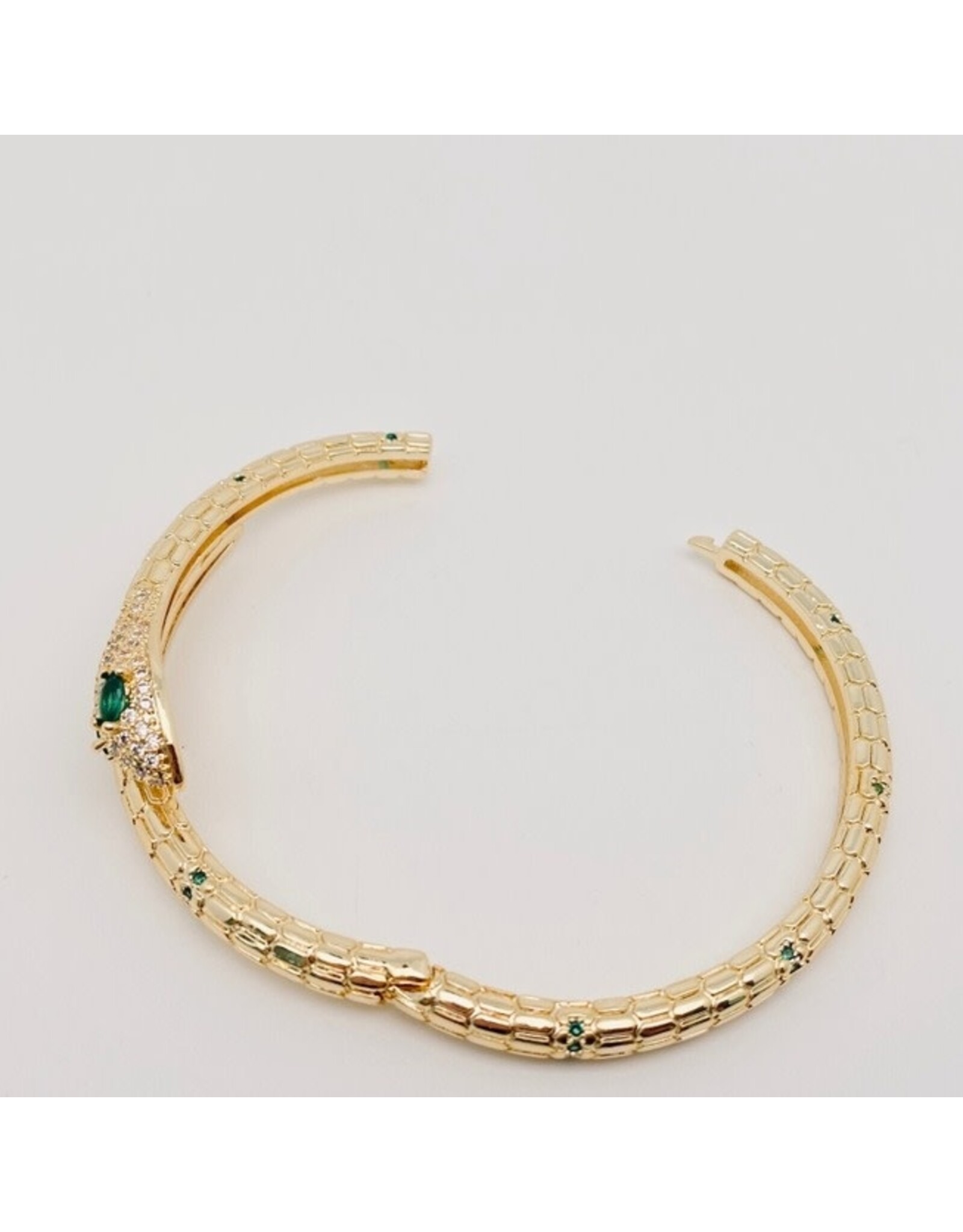 Gold Plated Snake Bangle Bracelet