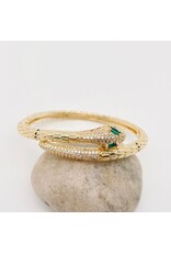 Gold Plated Snake Bangle Bracelet