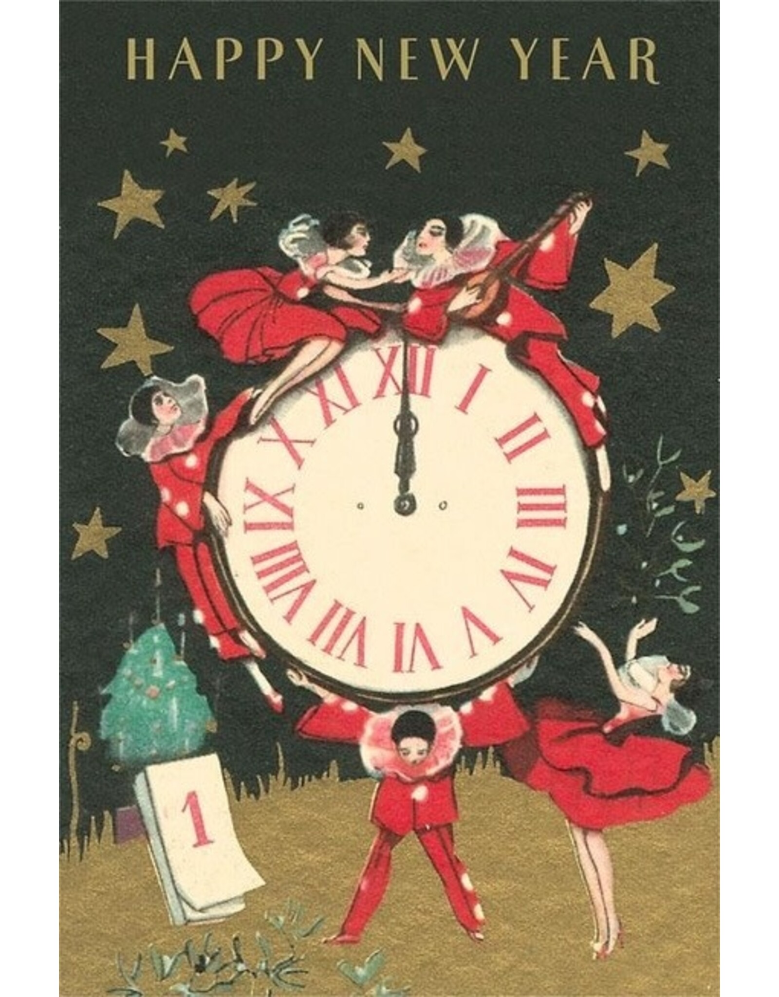 Happy New Year Clock Magnet