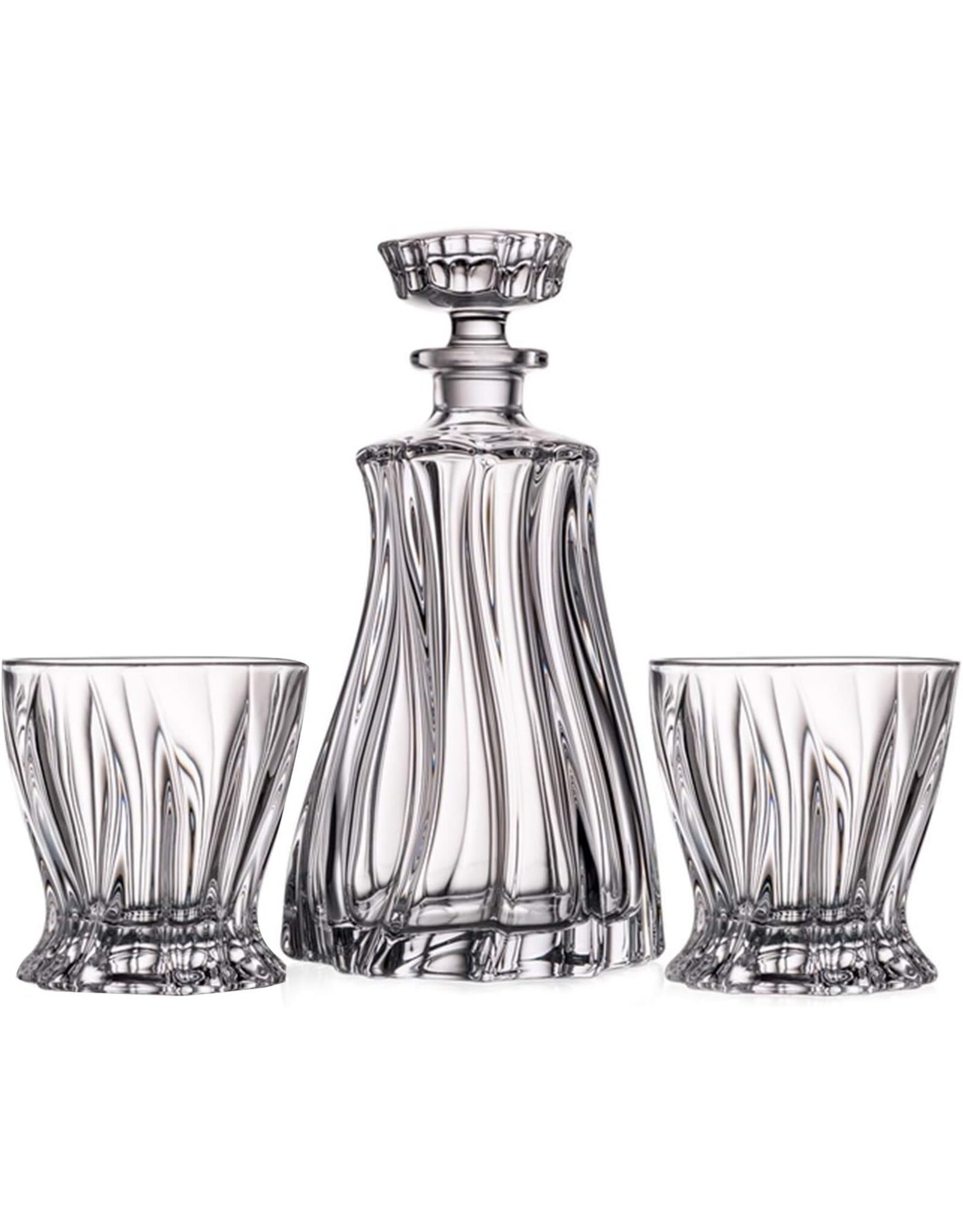 3-Piece Bohemian Crystal Whiskey Set