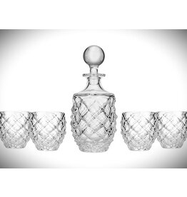 5-Piece Bohemian Crystal Whiskey Set