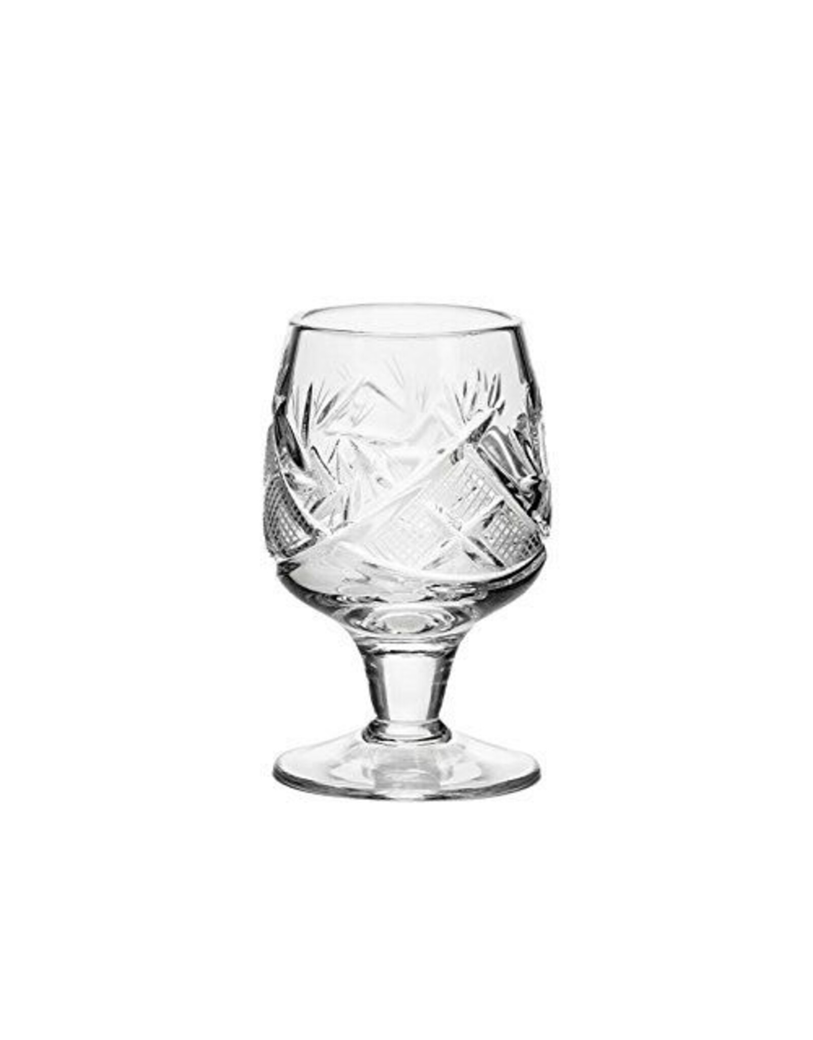 Belarusian Crystal Stemmed Shot or Sherry Glass  1 3/4 oz