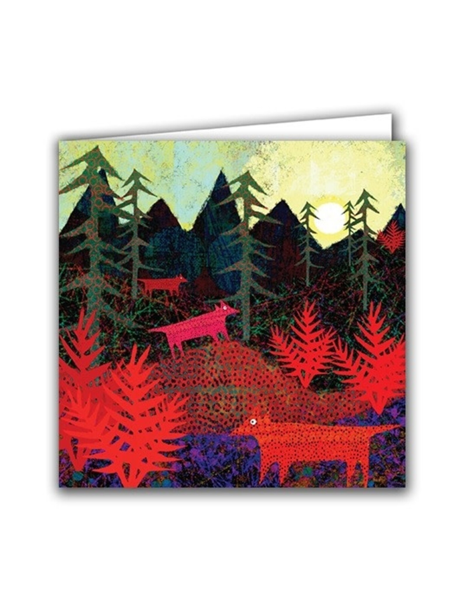 Fox in the Pines Blank Notecard