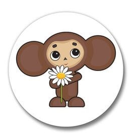 Cheburashka Round Magnet