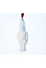 Sparkling Dapper Rabbit Polish Glass Ornament