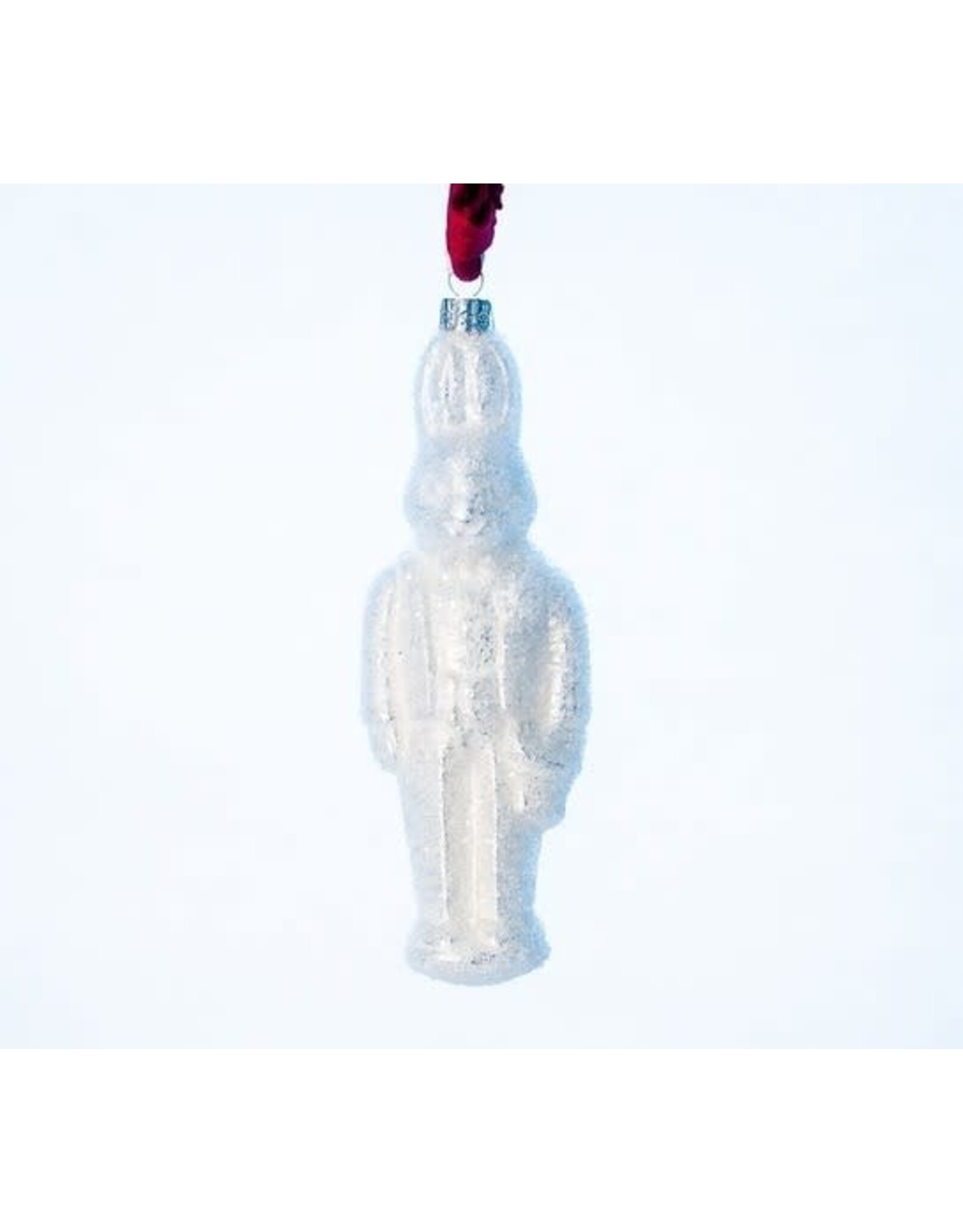 Sparkling Dapper Rabbit Polish Glass Ornament