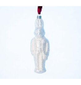 Sparkling Dapper Rabbit Polish Glass Ornament