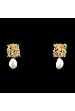 Intertwined Elegance Pearl Earrings