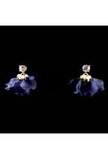 Petals Floral Indigo Drop Earrings