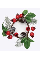 Pinecone and Berries Candle Ring