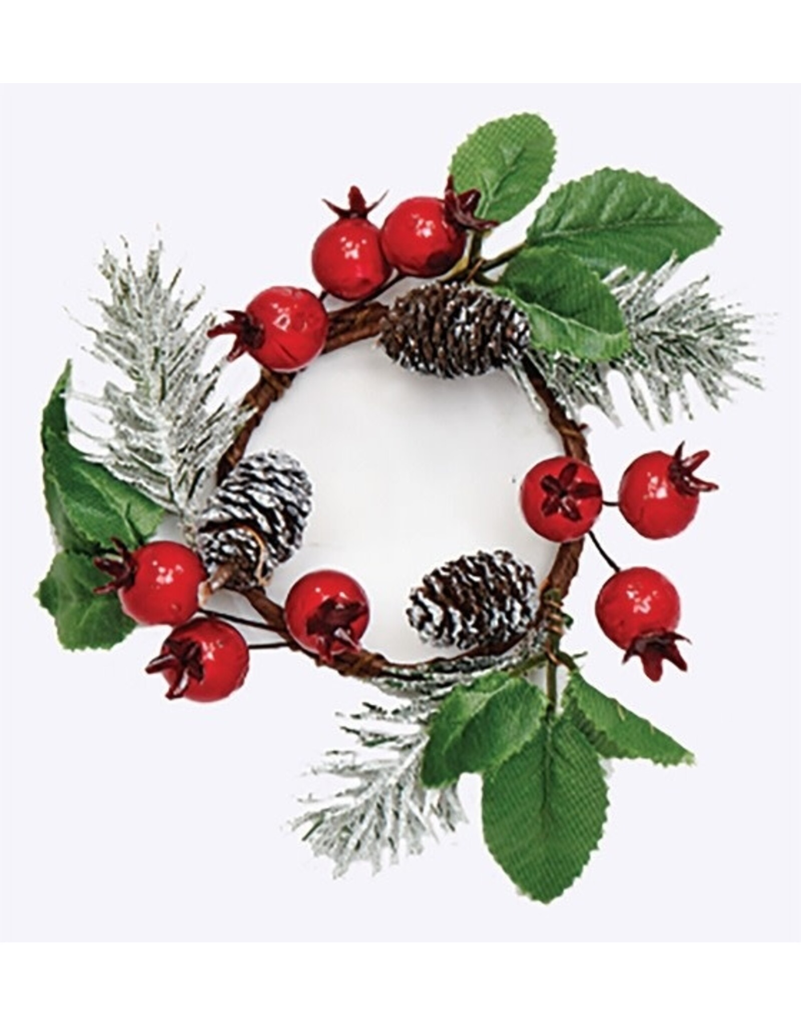 Pinecone and Berries Candle Ring