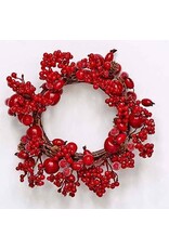 Apples w/ Berries and Pinecones Candle Ring