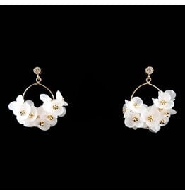Cherry Blossom Floral Dangle Earrings