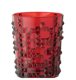 Avant Garde Red Lowball Glass