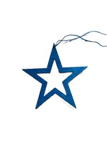 Blue Wooden Star Ornament