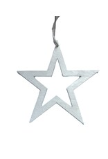 White Wooden Star Ornament