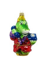 Crocodile Gena Glass Ornament