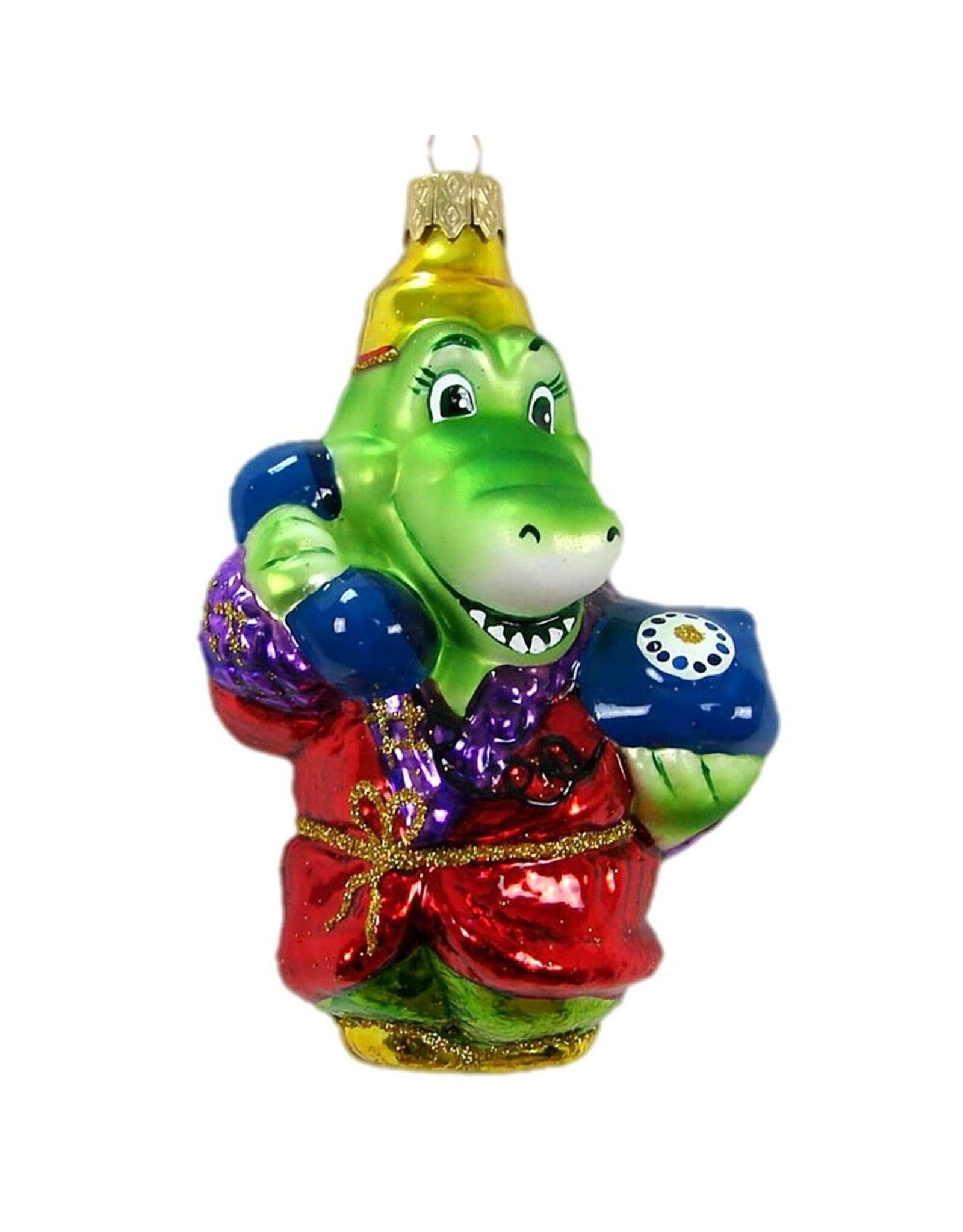 Crocodile Gena Glass Ornament