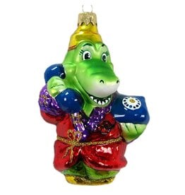 Crocodile Gena Glass Ornament