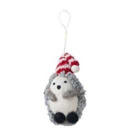 Hedgehog with Hat Boucle Ornament
