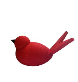 Birch Wood Bird (Red)