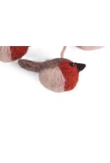 Felt Mini Rusty Red Bird Ornament