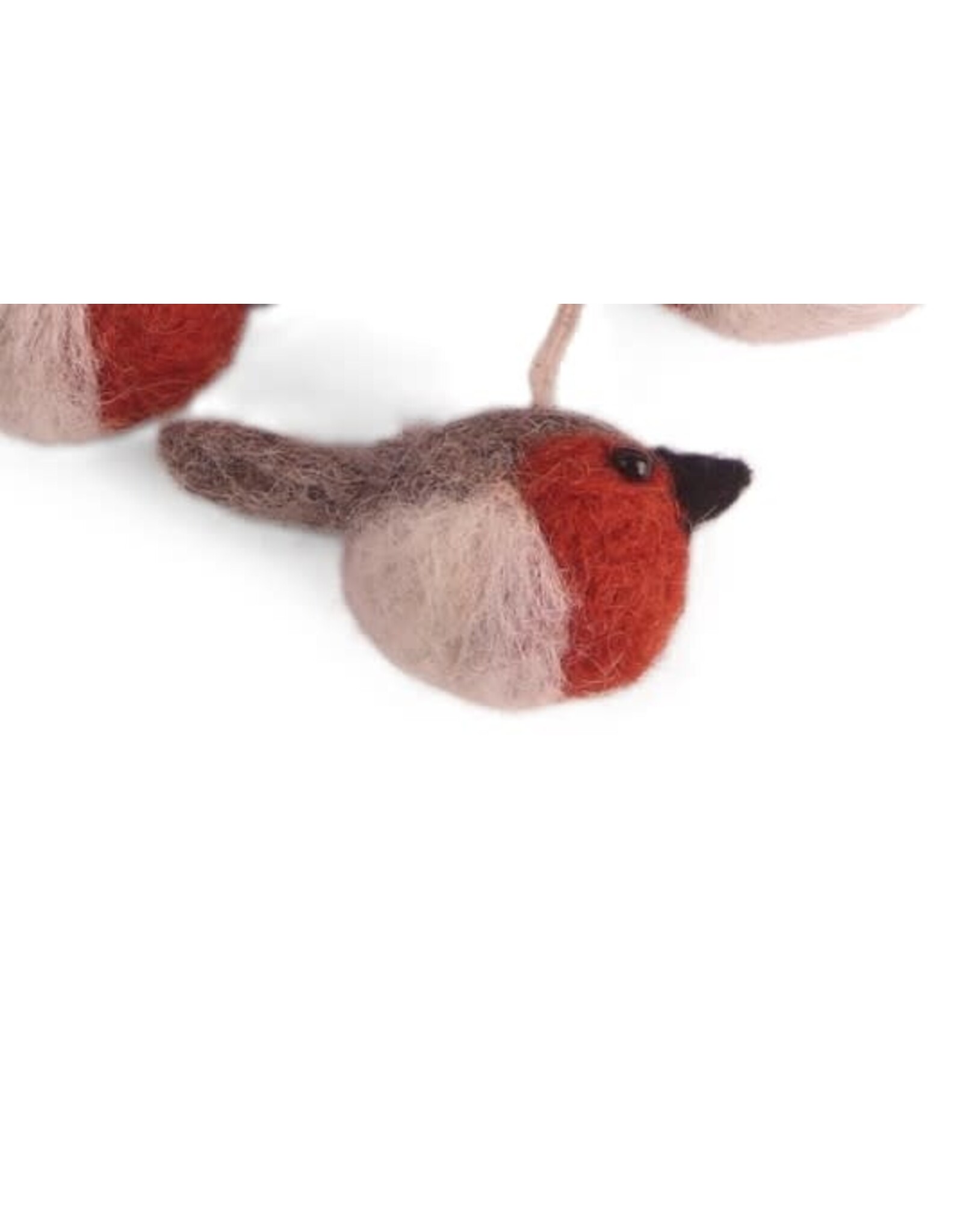 Felt Mini Rusty Red Bird Ornament