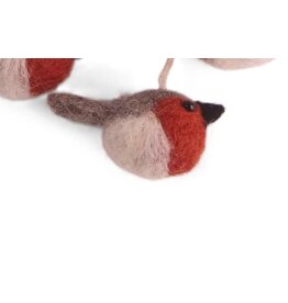 Felt Mini Red Bird Ornament