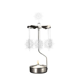 Snowflake Rotary Candle Holder (White)