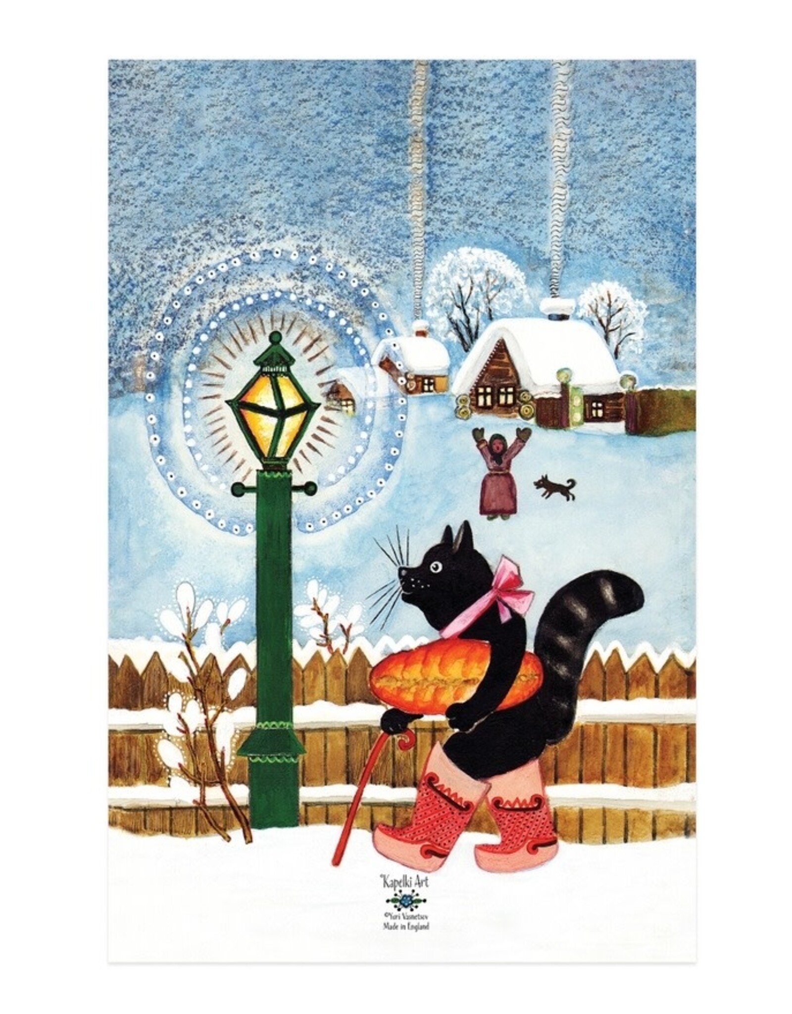 Winter Cat Holiday Towel