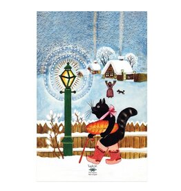 Winter Cat Holiday Towel