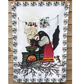 Magpie Cooking Tea Towel