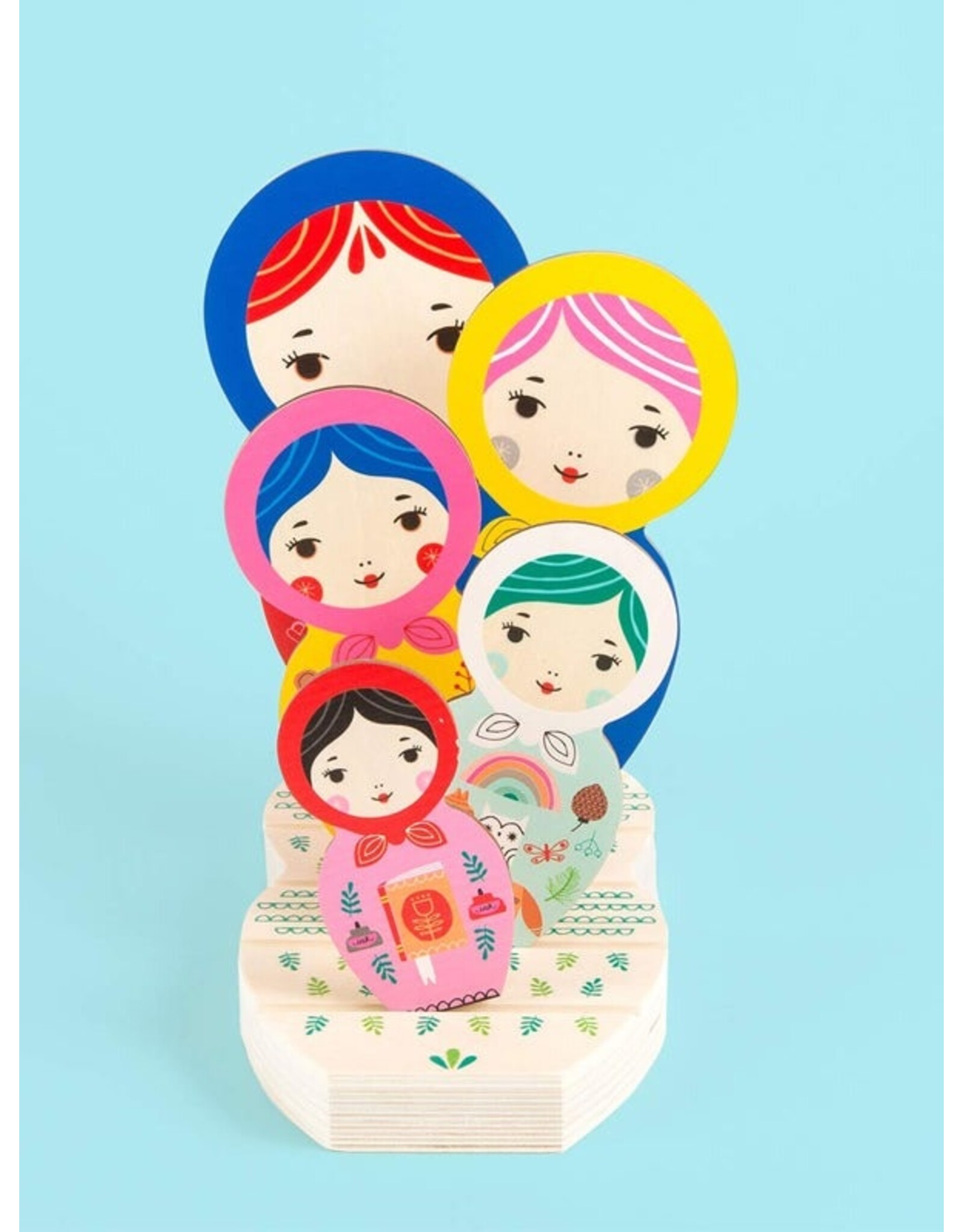 Masha and Her Friends Wooden Nesting Doll Puzzle