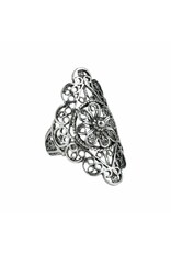 Filigree Lace Sterling Silver Ring Size 9