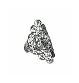 Filigree Lace Sterling Silver Ring Size 9
