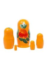 Orange Art Nesting Doll 5 Pc 4"