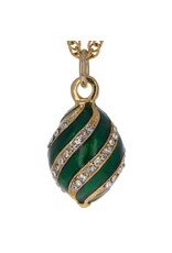 Fabergé Inspired Ruby and Diamond  Egg Pendant