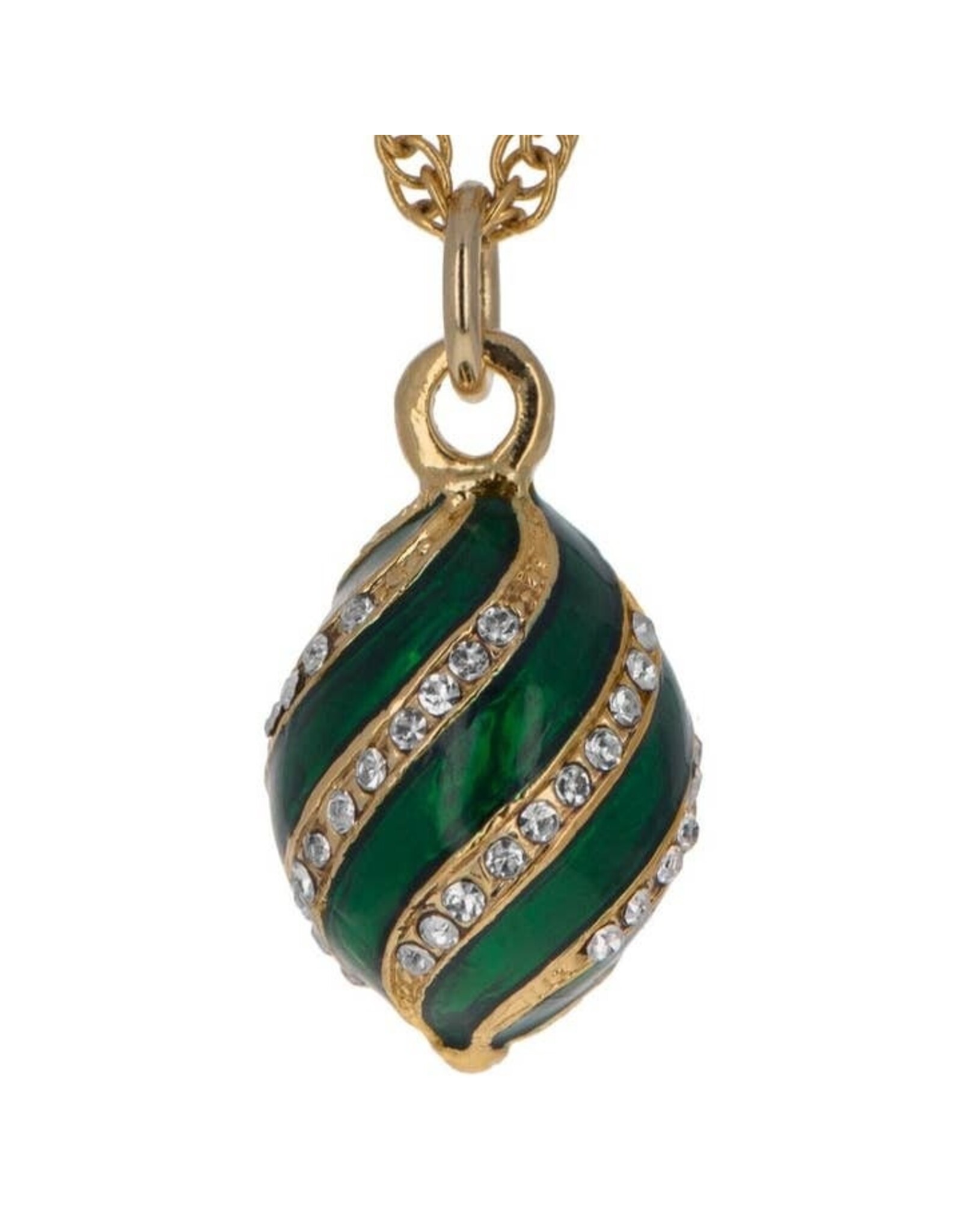 Fabergé Inspired Ruby and Diamond  Egg Pendant