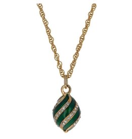 Faberge Inspired Ruby and Diamond  Egg Pendant
